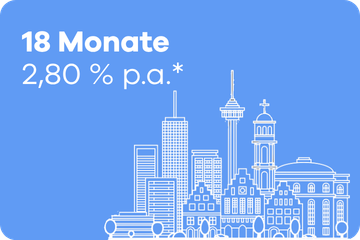 18 Monate Sparbuch – 2,80 % p.a.