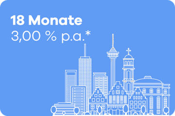 18 Monate Festgeld – 3,00 % p.a.