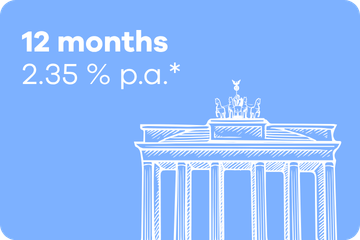 12 months time deposit – 2.35 % p.a.