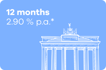 12 months time deposit – 2.90 % p.a.