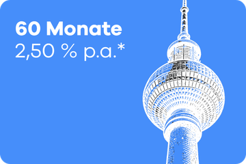 60 Monate Festgeld – 2,50 % p.a.