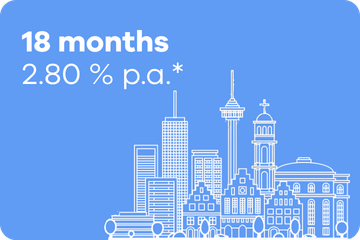 18 months savings book – 2.80 % p.a.
