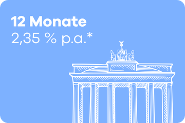 12 Monate Festgeld – 2,35 % p.a.