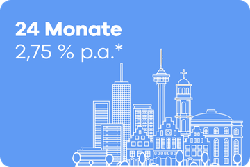24 Monate Festgeld – 2,75 % p.a.
